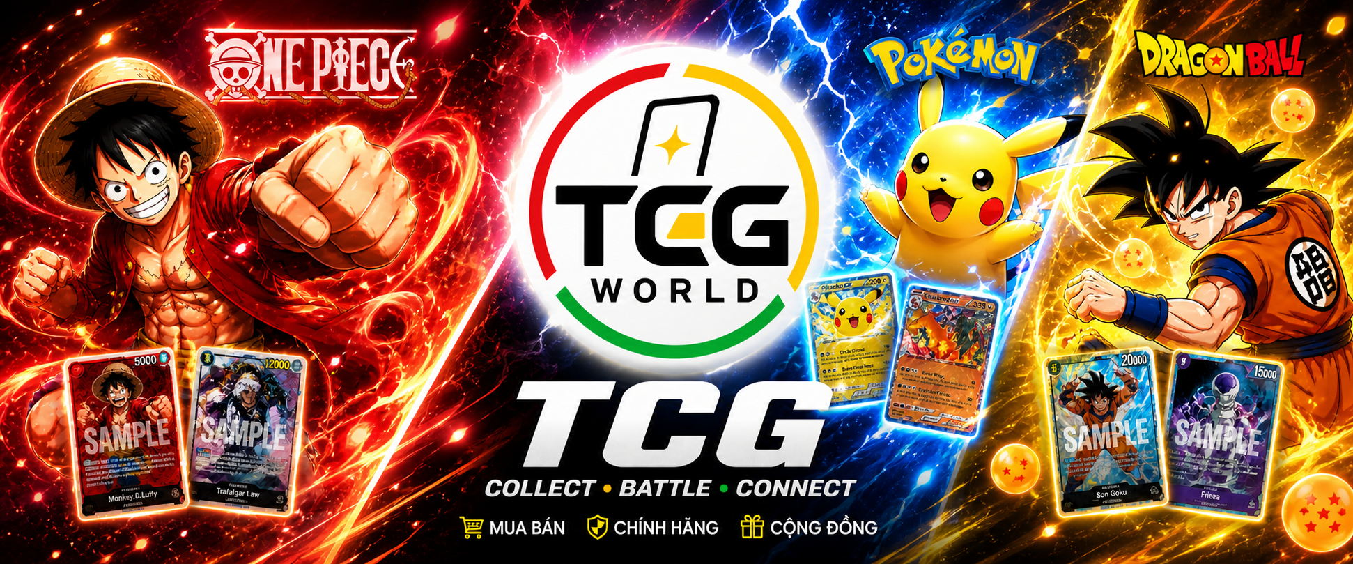 TCG World — Collect · Battle · Connect